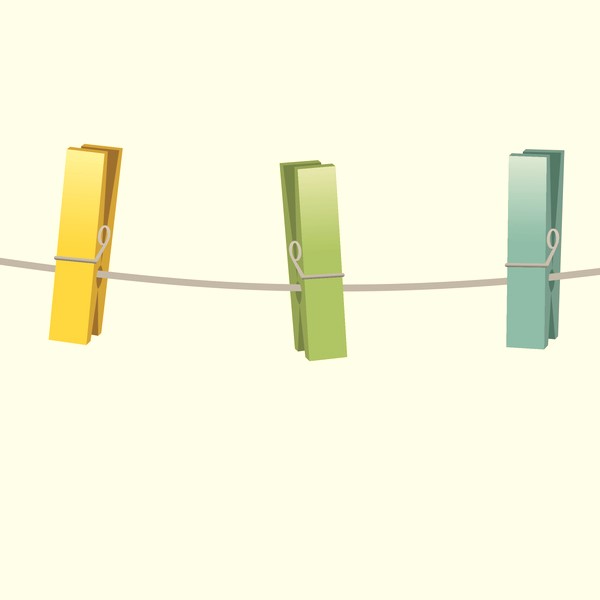 coloured pegs on line